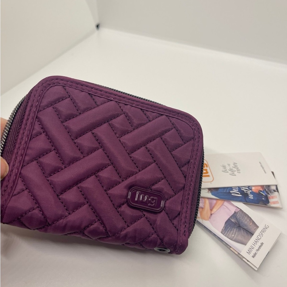 NWT Lug Cranberry Plum Quilted Wallet